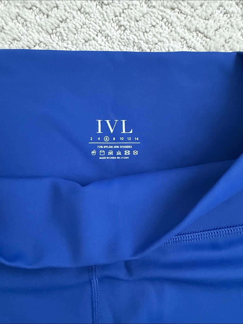 High-Rise Bike Shorts in Royal Blue - Picture 2 of 6